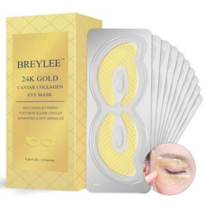 BREYLEE 24K Gold Caviar Collagen Eye Mask - 10 Sachets 44% off